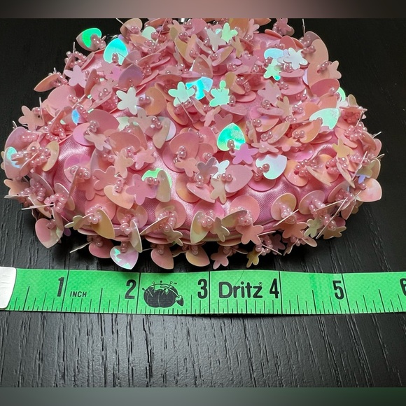 Elegant Pink Small Clutch Purse with chain - Picture 5 of 7